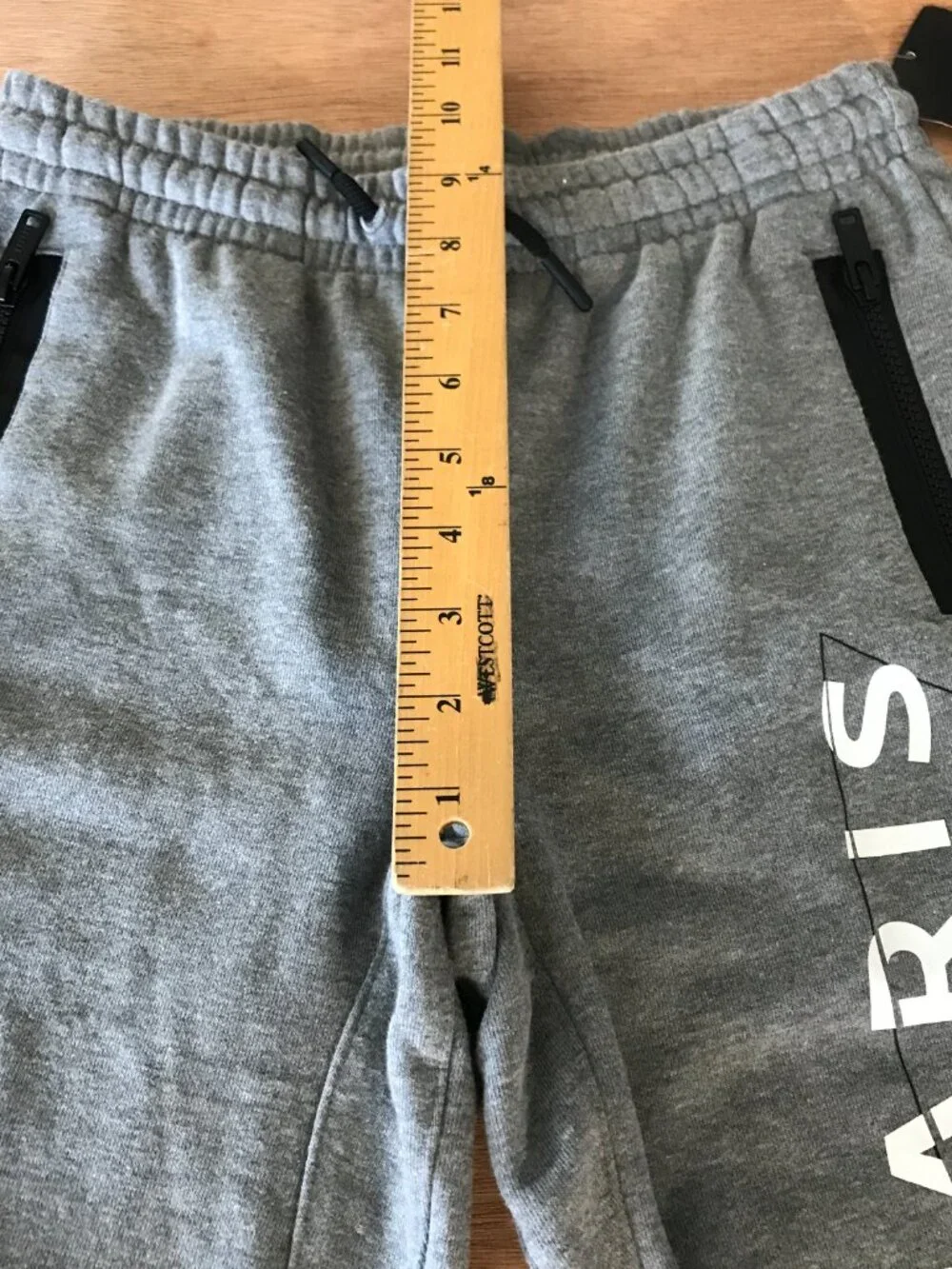 Jordan x Paris Saint Germain French Terry Sweat Pants Boy M Gray Zip Pocket